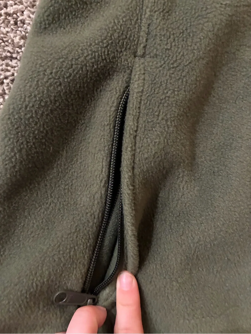 Columbia Olive Green Full-Zip Fleece Jacket